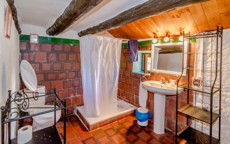 Bathroom by dining room